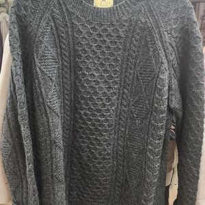 The Limited Dark Gray Crewneck Sweater